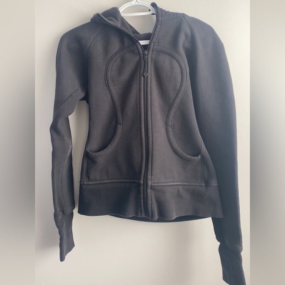 ‼️SOLD‼️Lululemon black scuba zip up hoodie - Picture 1 of 3